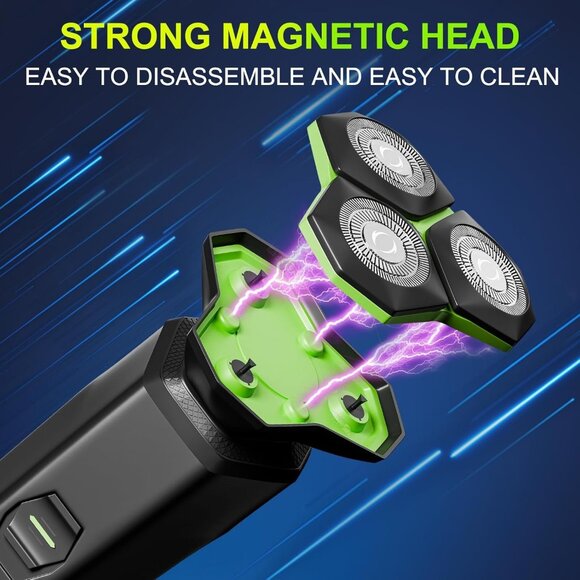 Electric Razor for Men - Electric Shavers for Men with Magnetic Detachable Head - Picture 2 of 8